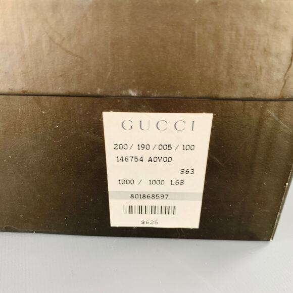 GUCCI Size 6 Guccissima Black Leather Embossed Monogram Side Zipper Boots - Picture 10 of 11